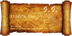 Illés Iza névjegykártya